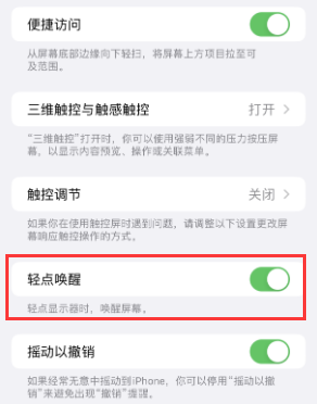 浦东苹果授权维修站分享iPhone轻点无法唤醒怎么办