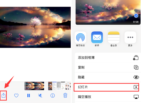 浦东苹果14维修店分享iPhone14相册视频如何循环播放